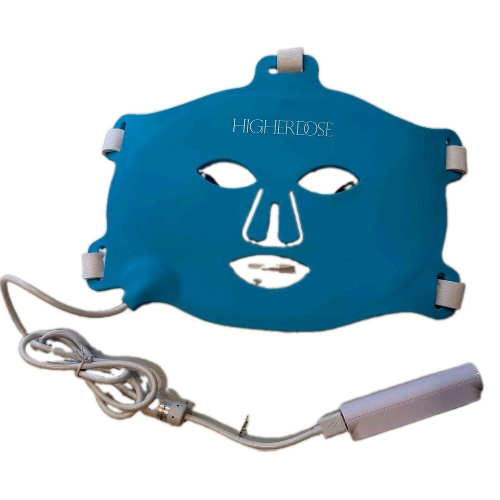 HigherDOSE Red Light Face Mask Flex Silicone LED Infrared Repair Skin Wrinkles